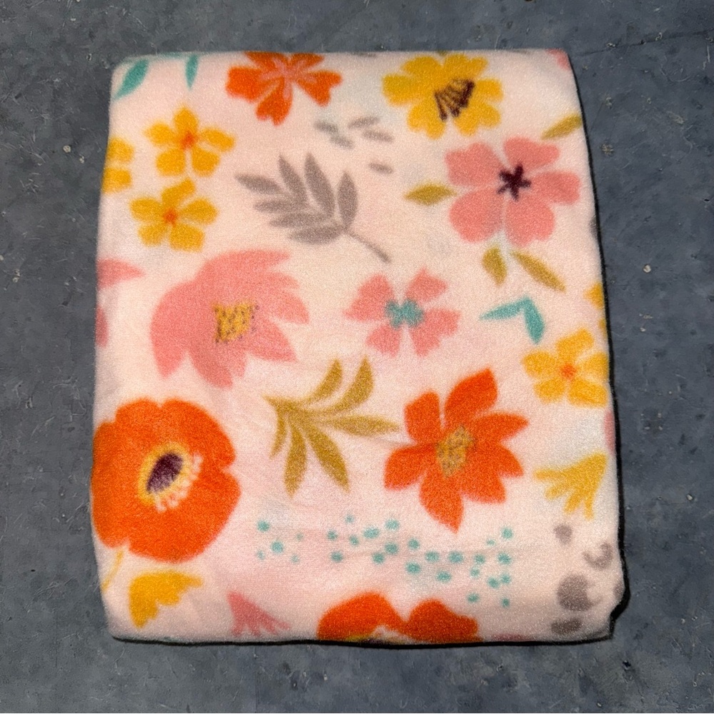 Floral Fleece Throw